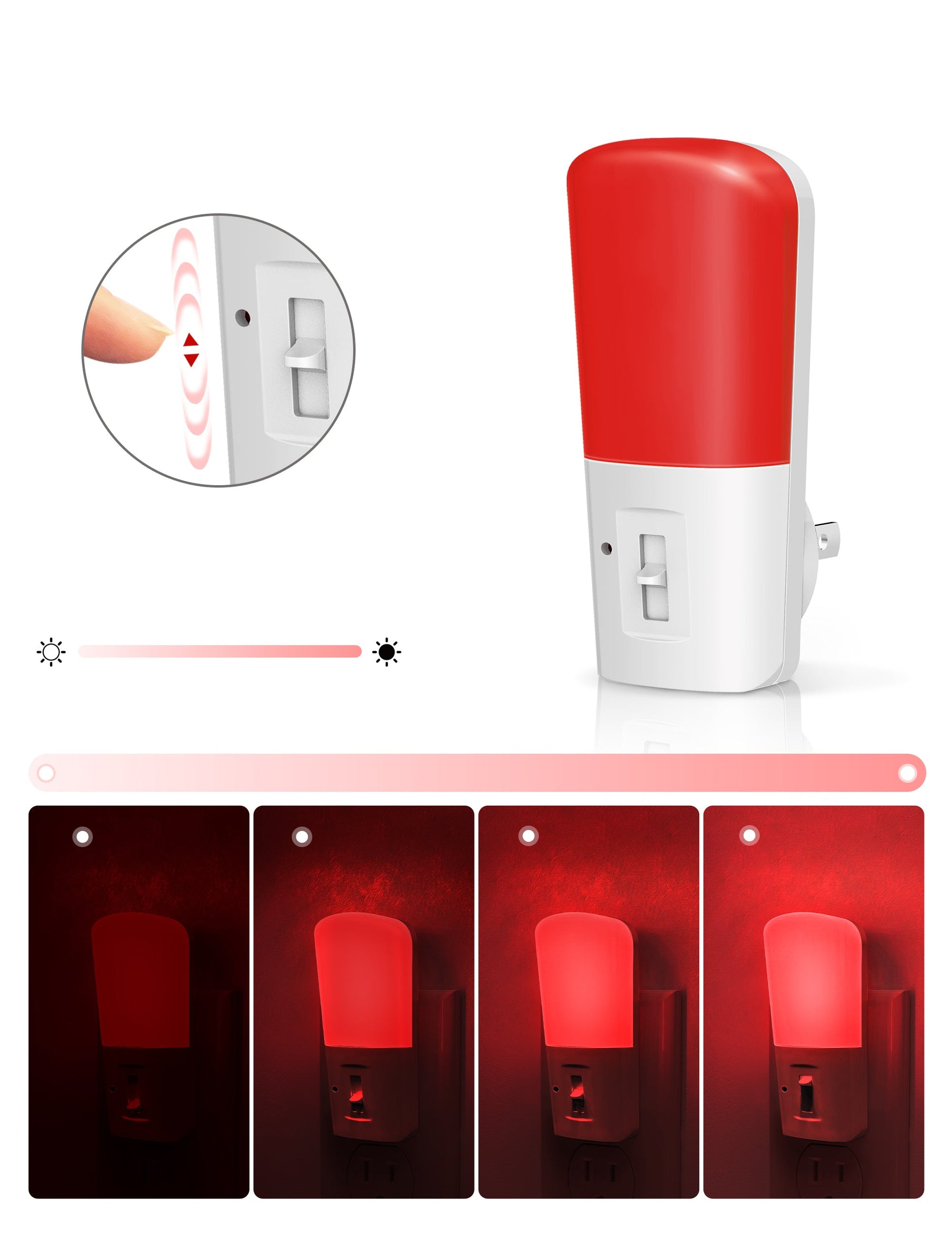 Twilight Plug-in Red Night Light